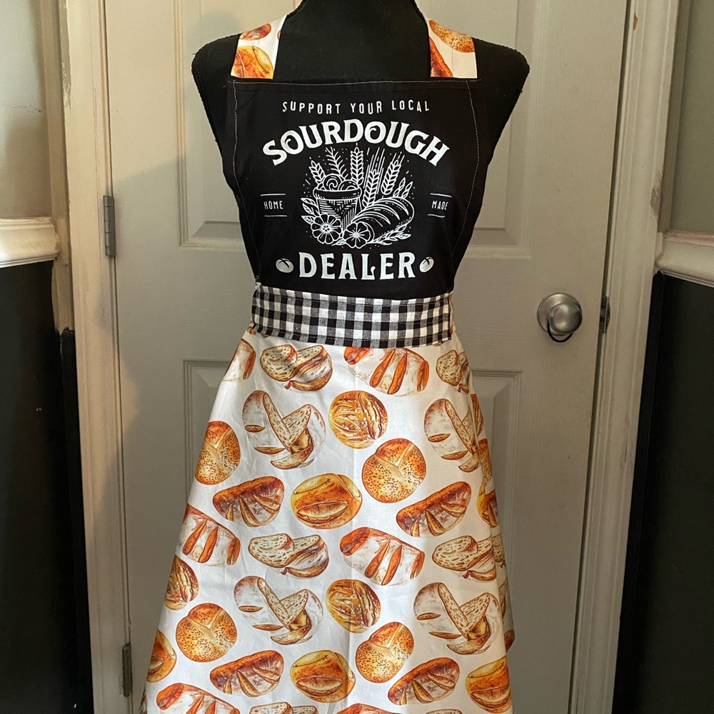 Sourdough Dealer Apron with Bread Print
